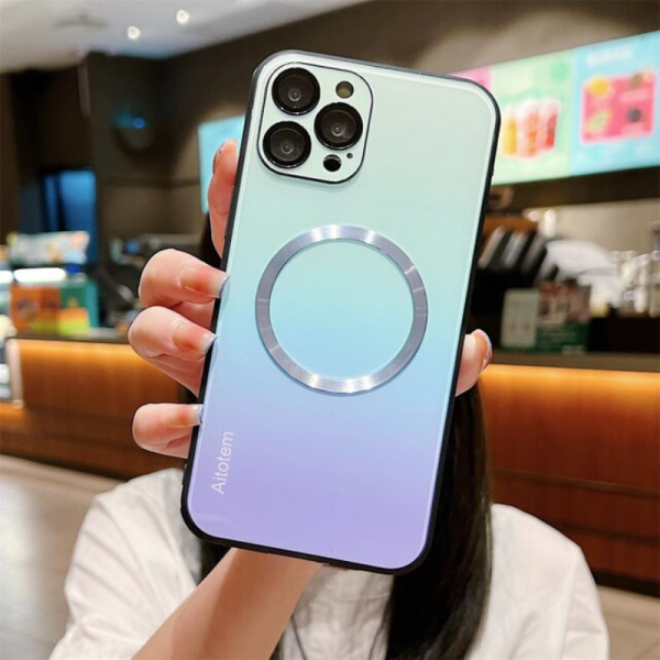 Gradient Magnetic Glass Phone Case for iPhone - Image 10