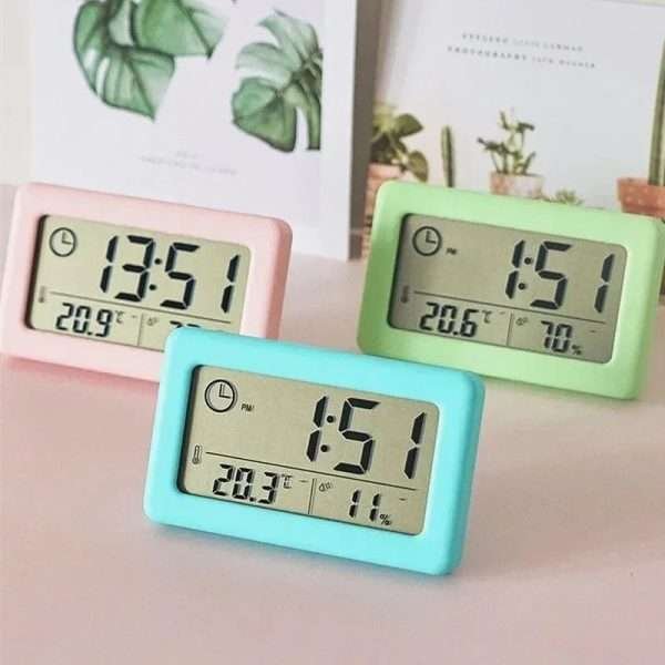 12/24H Clock Battery Powered Electronic LED Clock Bedroom