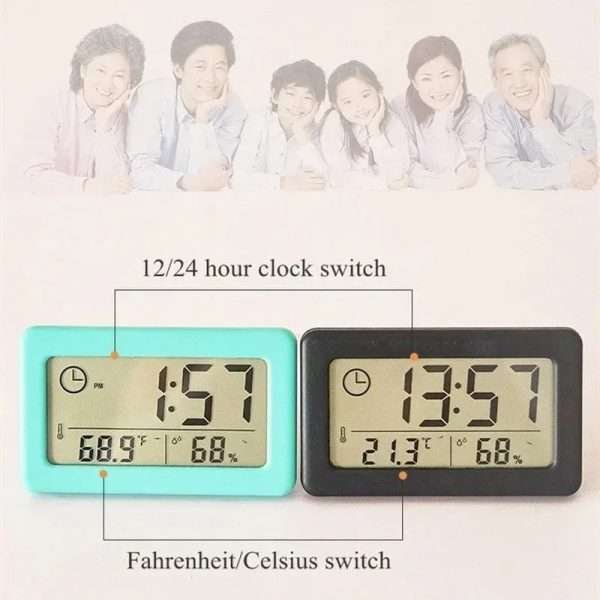 12/24H Clock Battery Powered Electronic LED Clock Bedroom - Image 2