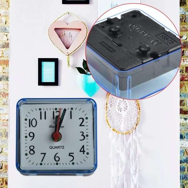 1pc Square Crystal Alarm Clock Candy Colored Student Bedroom Bedside Small Alarm Clock With Beeping Sound Electronic Clock Backl - Image 6