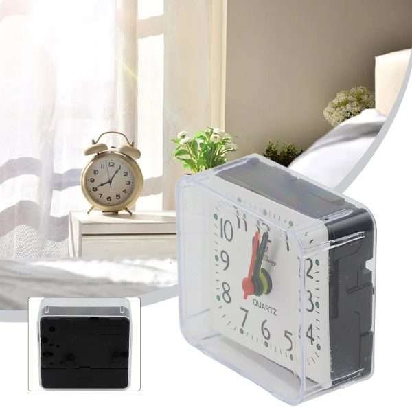 1pc Square Crystal Alarm Clock Candy Colored Student Bedroom Bedside Small Alarm Clock With Beeping Sound Electronic Clock Backl - Image 3