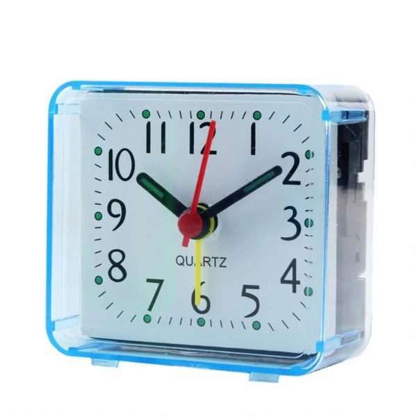 1pc Square Crystal Alarm Clock Candy Colored Student Bedroom Bedside Small Alarm Clock With Beeping Sound Electronic Clock Backl - Image 8