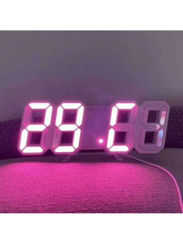 3D LED Digital Clock Luminous Fashion Wall Clock Multifunctional Creative USB Plug In Electronic Clock Home Decoration - Image 10