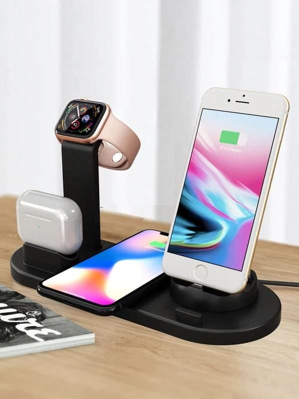 6 in 1 Multi-Function Wireless Charging Station for iPhone iWatch Airpoods Samsung Huawei Xiaomi Fast Wireless Charger