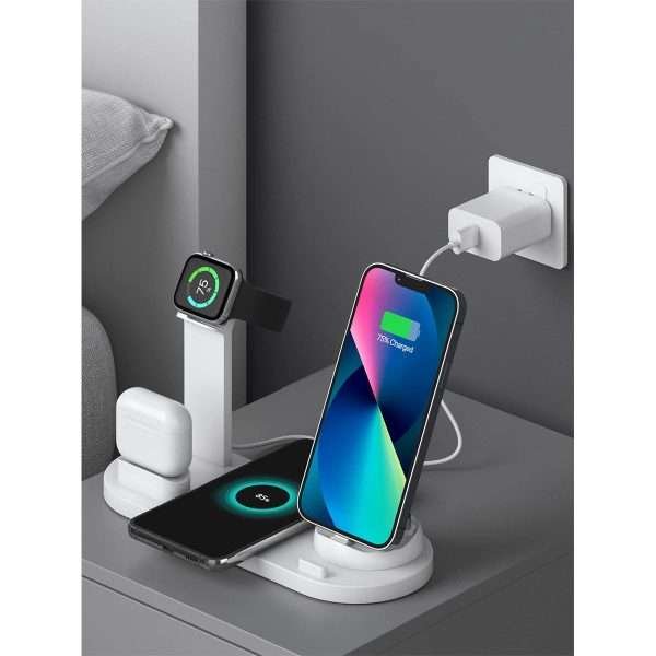 6 in 1 Multi-Function Wireless Charging Station for iPhone iWatch Airpoods Samsung Huawei Xiaomi Fast Wireless Charger - Image 2