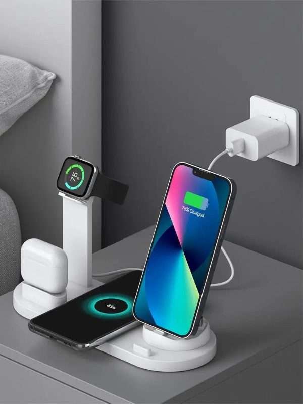 6 in 1 Multi-Function Wireless Charging Station for iPhone iWatch Airpoods Samsung Huawei Xiaomi Fast Wireless Charger - Image 7