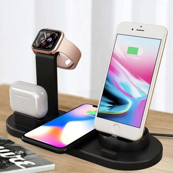 6 in 1 Multi-Function Wireless Charging Station for iPhone iWatch Airpoods Samsung Huawei Xiaomi Fast Wireless Charger - Image 8