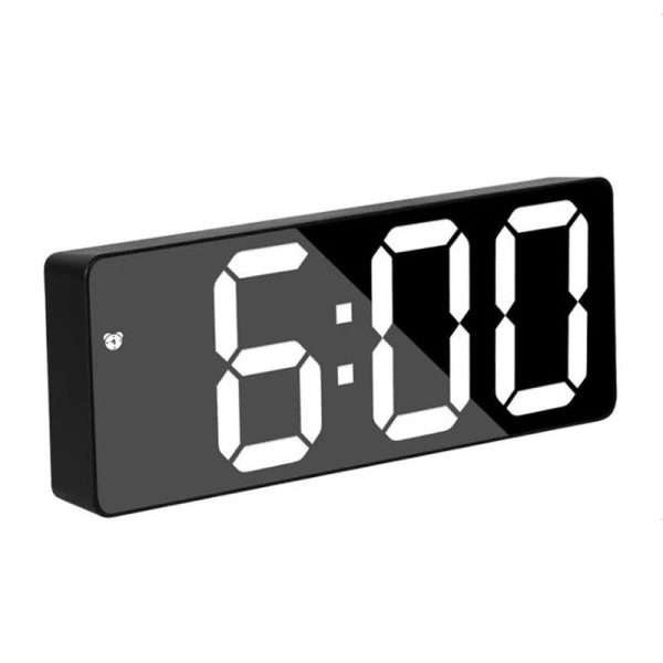 Acrylic/Mirror Digital Alarm Clock Voice Control (Powered By Battery) Table Clock Snooze Night Mode 12/24H Electronic LED Clocks - Image 11