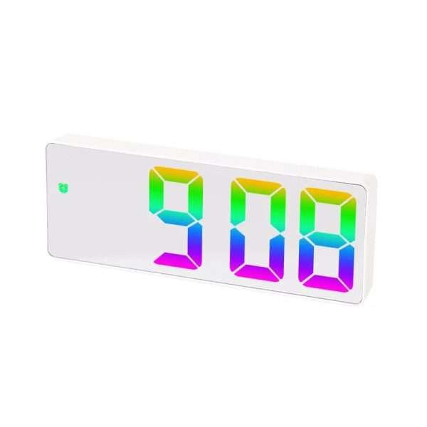 Acrylic/Mirror Digital Alarm Clock Voice Control (Powered By Battery) Table Clock Snooze Night Mode 12/24H Electronic LED Clocks - Image 16