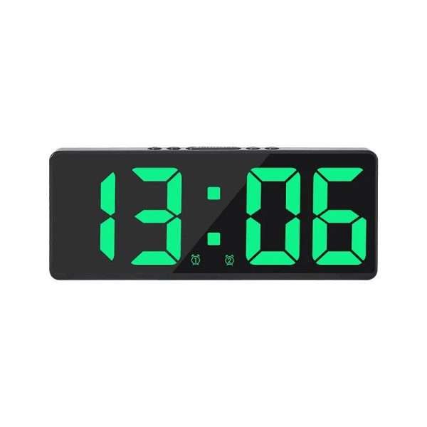 Acrylic/Mirror Digital Alarm Clock Voice Control (Powered By Battery) Table Clock Snooze Night Mode 12/24H Electronic LED Clocks - Image 12