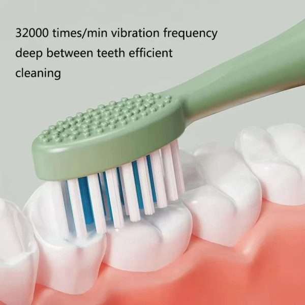 Adults Sonic Electric Toothbrush for Timer Teeth Ultrasonic Automatic Vibrator Whitening IPX7 Waterproof 4 Brush Head USB Type - Image 3