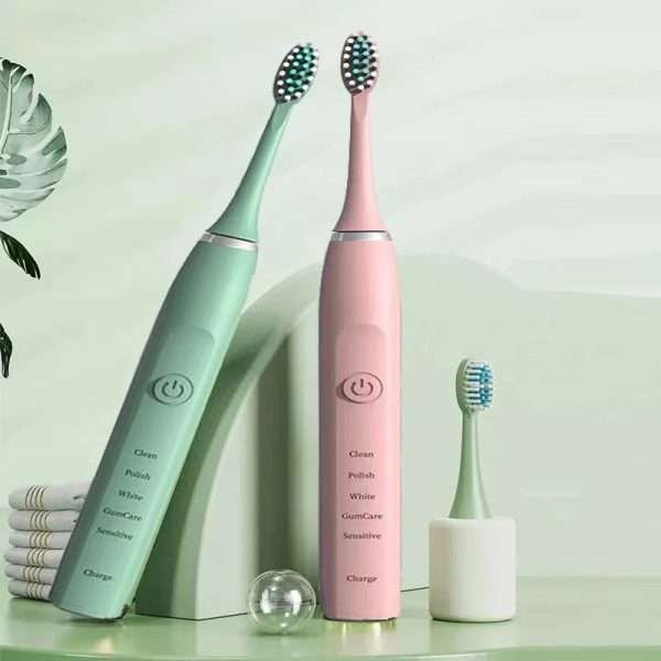 Adults Sonic Electric Toothbrush for Timer Teeth Ultrasonic Automatic Vibrator Whitening IPX7 Waterproof 4 Brush Head USB Type - Image 6