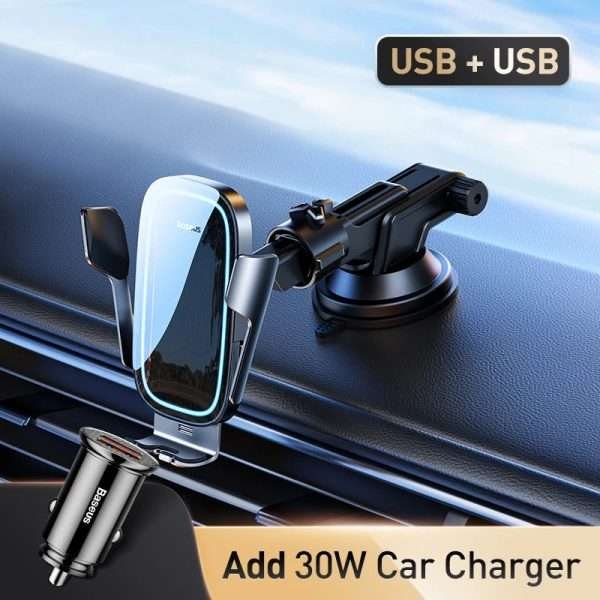 Automatic Alignment Car Phone Holder Wireless Charger For Samsung iPhone Xiaomi Phone Holder Car Holder Air Vent Holder - Image 9