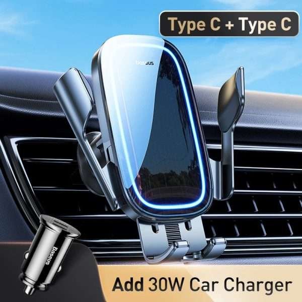 Automatic Alignment Car Phone Holder Wireless Charger For Samsung iPhone Xiaomi Phone Holder Car Holder Air Vent Holder - Image 8