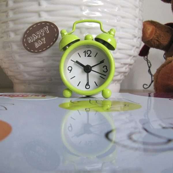 Creative Cute Mini Metal Small Alarm Clock Electronic Small Alarm Clock 6.3x2x4.3cm - Image 8