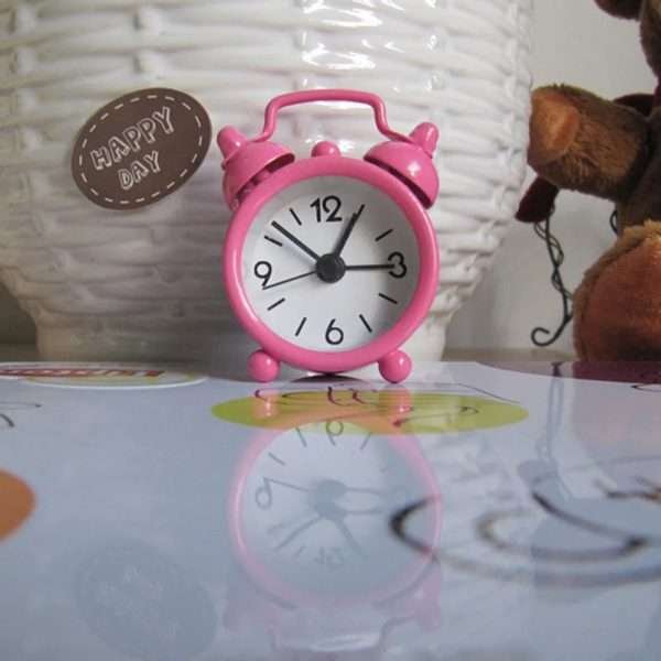 Creative Cute Mini Metal Small Alarm Clock Electronic Small Alarm Clock 6.3x2x4.3cm - Image 12