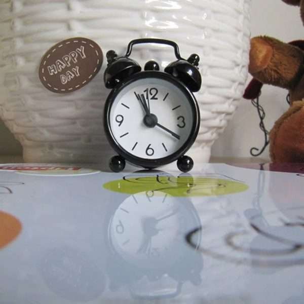 Creative Cute Mini Metal Small Alarm Clock Electronic Small Alarm Clock 6.3x2x4.3cm - Image 7