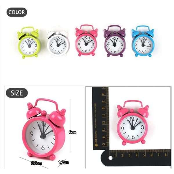 Creative Cute Mini Metal Small Alarm Clock Electronic Small Alarm Clock Table Desktop For Kids Students Decor Reloj Despertador - Image 6