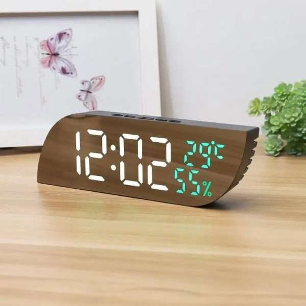 Digital Alarm Clock Temperature Humidity Date 3 Alarms 2 Display Mode Unlimited Snooze - Image 10