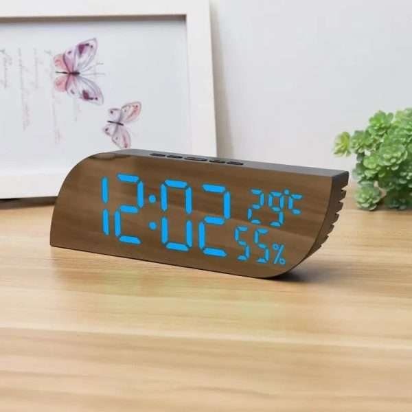 Digital Alarm Clock Temperature Humidity Date 3 Alarms 2 Display Mode Unlimited Snooze - Image 9