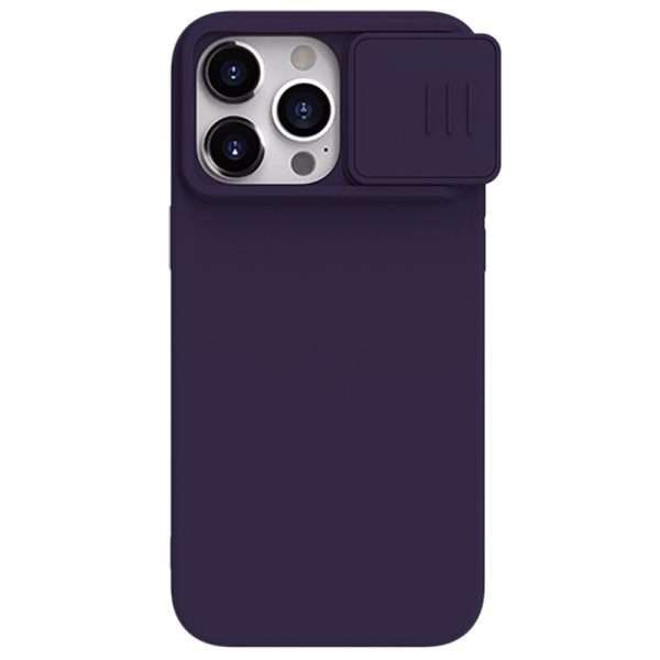 Liquid Silicone Slide Camera Protection Magnetic Phone Case For iPhone - Image 5