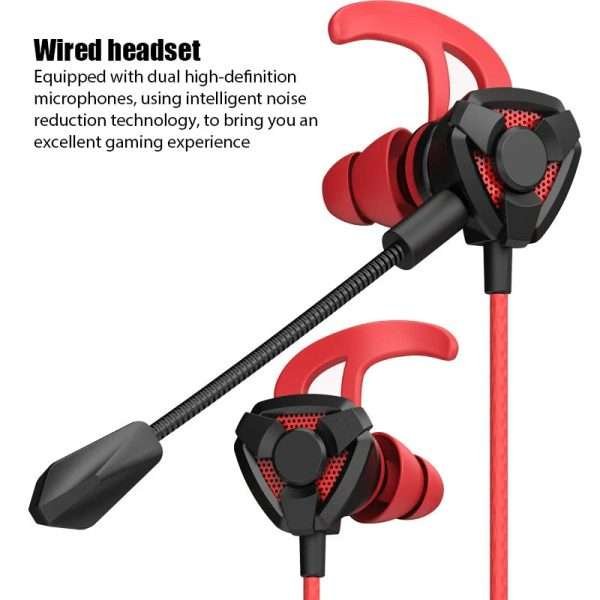 G9 Portable Dual Driver Gaming Earphones with Microphone 3D Stereo Sound for PC Gamer Earphones Wired Gaming Earphone G6 Headset