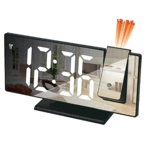 LED Digital Alarm Clock Bedroom Electric Alarm Clock with Projection FM Radio Time Projector Bedroom Bedside Clock - Image 7