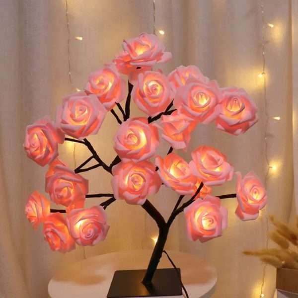 LED Table Lamp Rose Flower Tree USB LED Table Night Light - Image 4