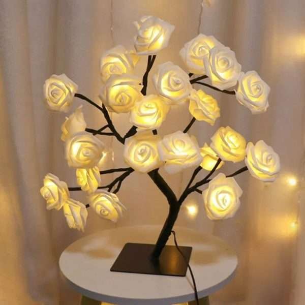 LED Table Lamp Rose Flower Tree USB LED Table Night Light - Image 5