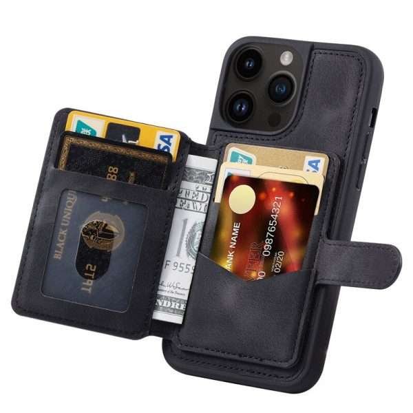 Luxury Anti Theft Flip Bag Card Wallet Leather Magnetic Phone Case For IPhone - Image 5