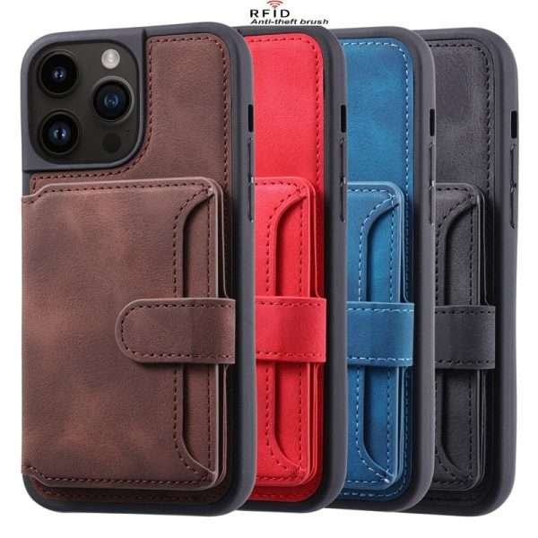 Luxury Anti Theft Flip Bag Card Wallet Leather Magnetic Phone Case For IPhone - Image 4