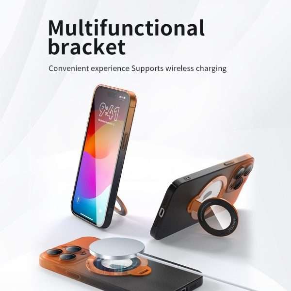 Magsafe Fashion Gradient Phone Case With Color Bracket Magnetic Stand For iPhone - Image 3