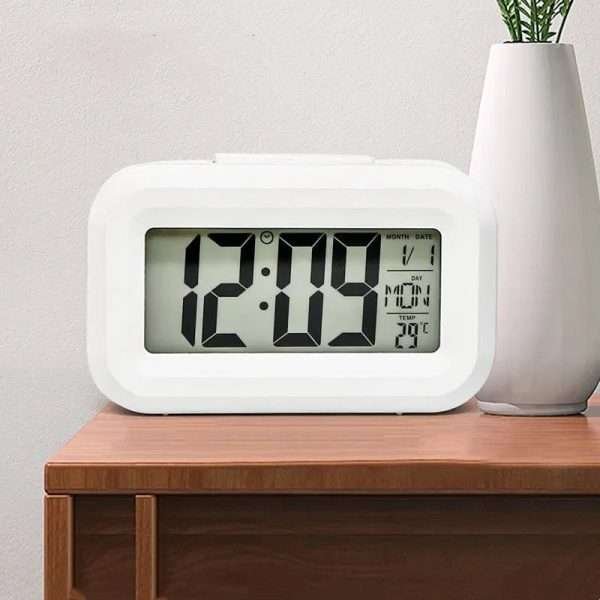 Mini Music Digital Alarm Clock Backlight Snooze Mute Calendar Desktop Alaways On Table Clocks Temperature Electronic LED Clocks - Image 2