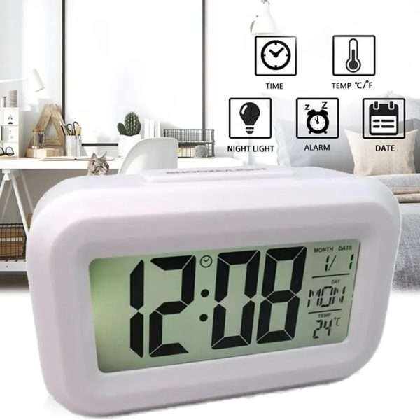 Mini Music Digital Alarm Clock Backlight Snooze Mute Calendar Desktop Alaways On Table Clocks Temperature Electronic LED Clocks - Image 5