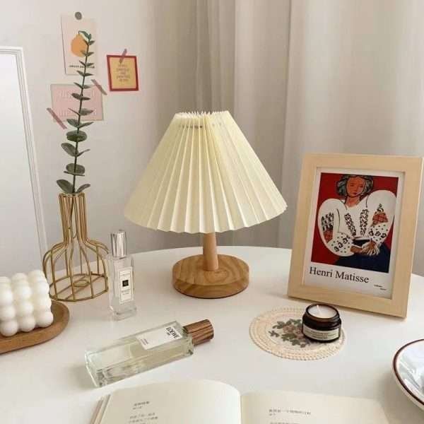 Nordic Pleated Table Lamp DIY Foldable 5V USB 220V Art Atmosphere Bedroom Bedside Night Light Home Decorate - Image 3