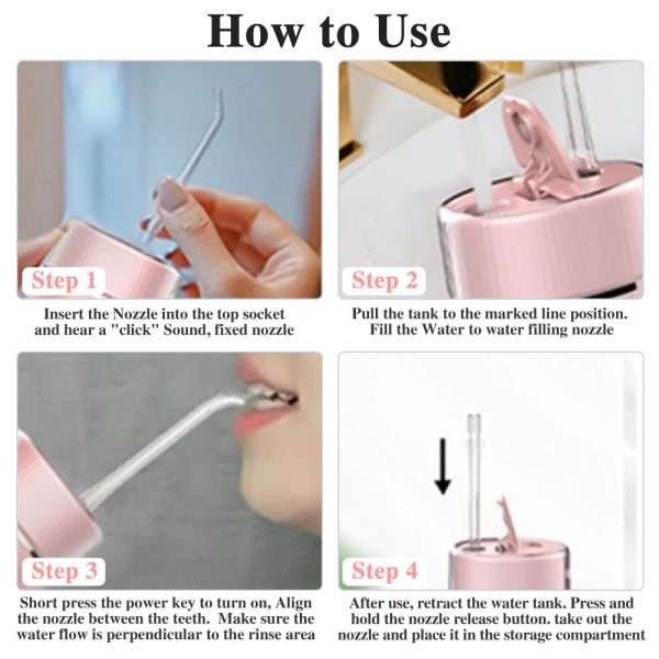 Portable Dental Floss Oral Irrigator Travel Retractable Water Flosser Pick for Cleaning Teeth Mouth Washing Machine Jet Device - Image 6