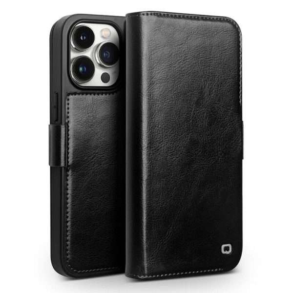 Genuine Leather Flip Phone Case With Card Slots For iPhone - Image 5