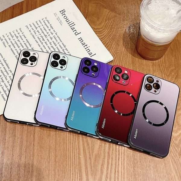 Gradient Magnetic Glass Phone Case for iPhone - Image 2