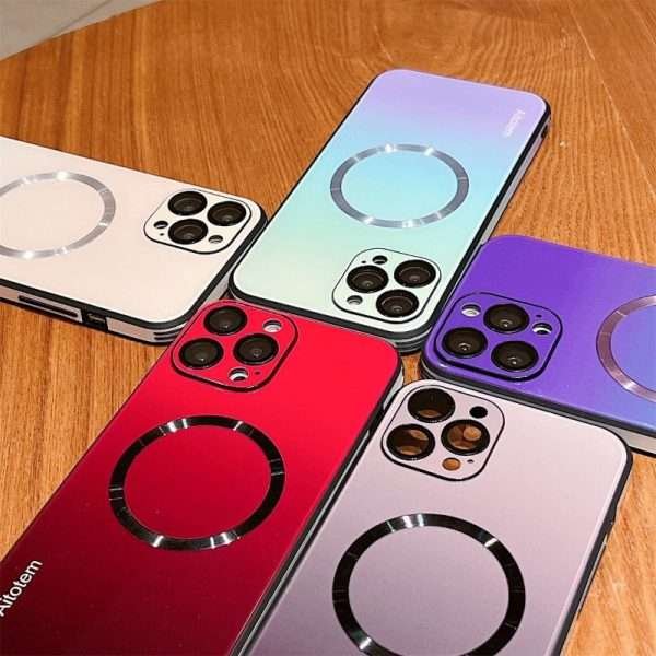 Gradient Magnetic Glass Phone Case for iPhone - Image 3