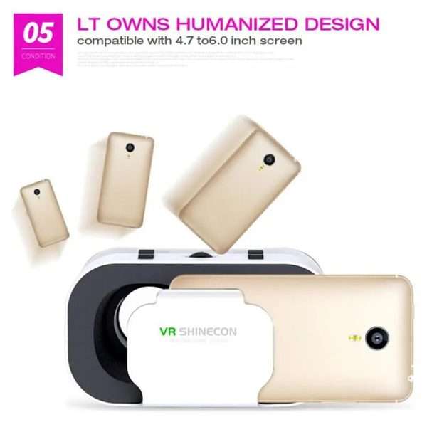 VR SHINECON BOX 5 Mini VR Glasses 3D Glasses Virtual Reality Glasses VR Headset For Google Cardboard Smartp - Image 4