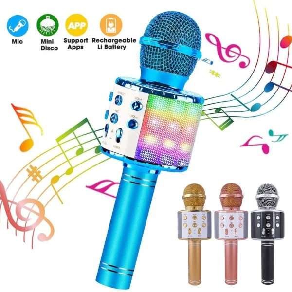 Wireless Mic Handheld Microphone KTV USB Player Professional Speaker Portable Karaoke Christmas Recording Home Party Microphone