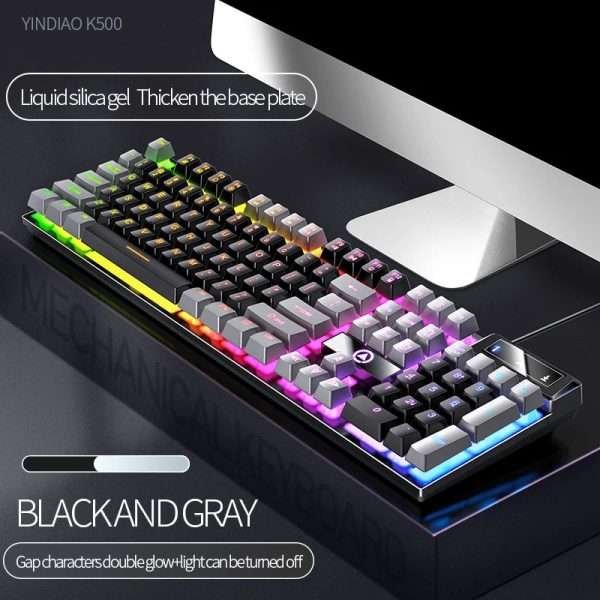 YINDIAO Keyboard Gaming Wired Laptop Desktops PC Computer Office Accessories Low Profile Gamer Keyboards With Numpad - Image 11