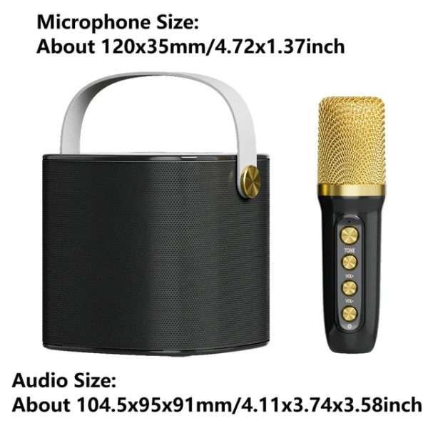 Ys-219 Karaoke Machine Portable Wireless Bluetooth 5.0 Speaker System With Dual Microphone Home Tv Ktv Set Support TF Card - Image 8