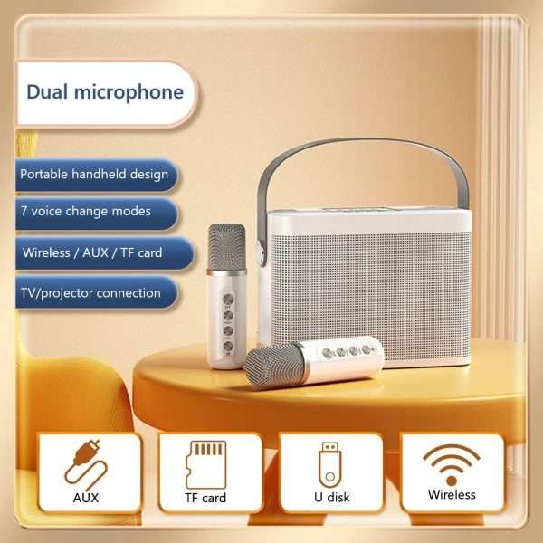 Ys-219 Karaoke Machine Portable Wireless Bluetooth 5.0 Speaker System With Dual Microphone Home Tv Ktv Set Support TF Card - Image 2